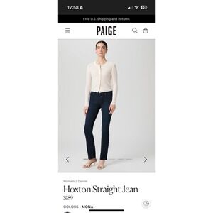 Paige‎ Women's Hoxton Straight Leg, Size 27 Denim